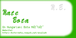 mate bota business card